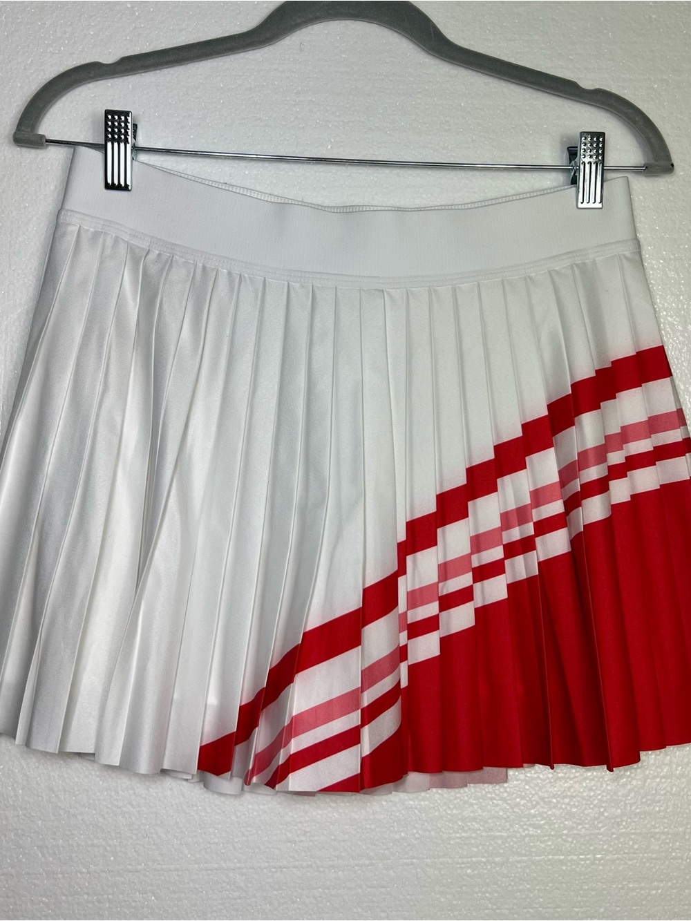 Athleta Skort Match point Pleated Colorblock Red White size M - Picture 2 of 5